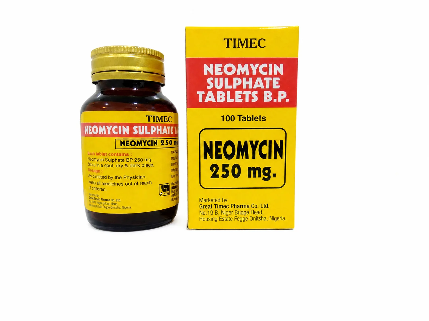 NEOMYCIN SULPHATE 250 MG TABLETS