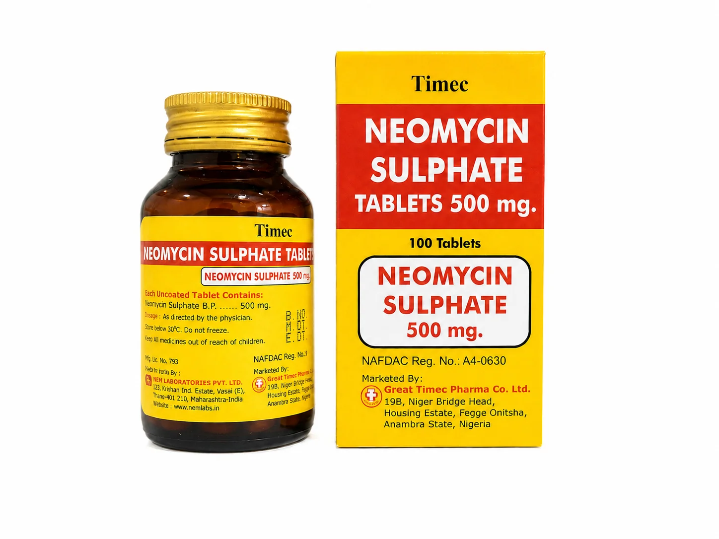 NEOMYCIN SULPHATE 500 MG TABLETS
